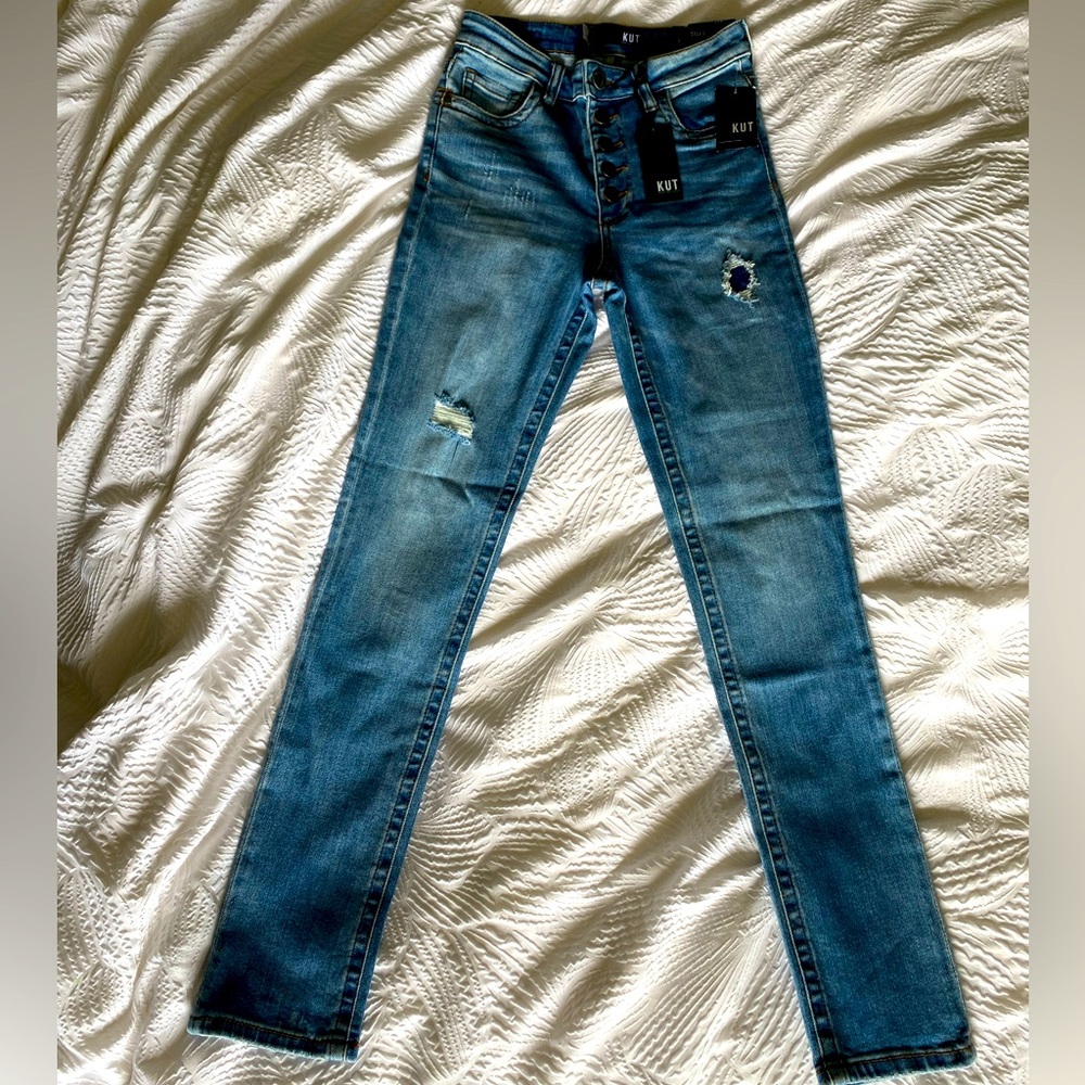 Kut from the kloth womens skinny jeans high rise